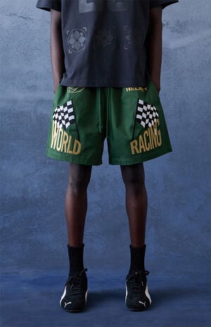 x Pacsun World Racing Poplin Shorts image number 2