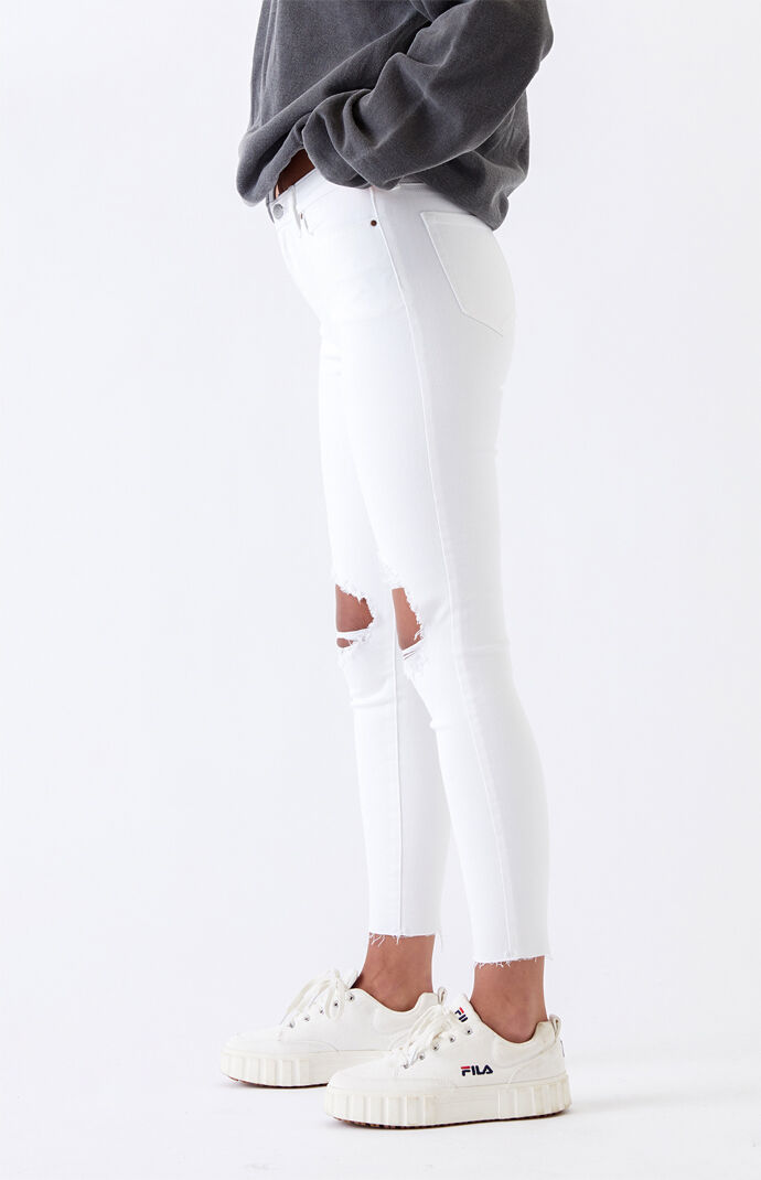 White High Waisted Jeggings