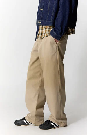 Chino Pants Baggy Khaki Pigment image number 3