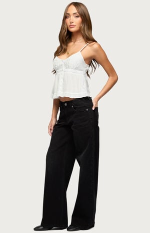 Raelynn Washed Low Rise Baggy Jeans image number 4