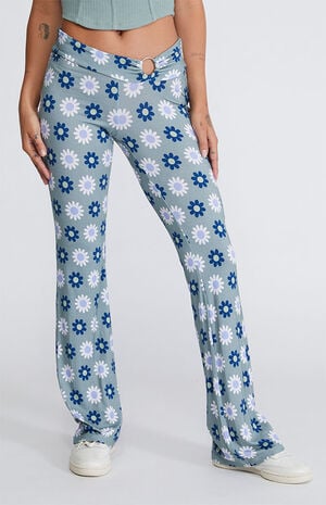 PacCares Blue Thankful Flare Pants