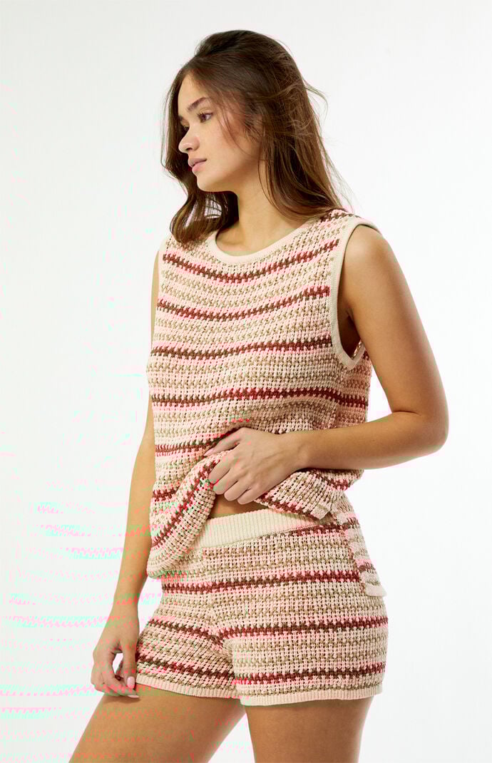 Rhythm Tami Striped Knit Shorts