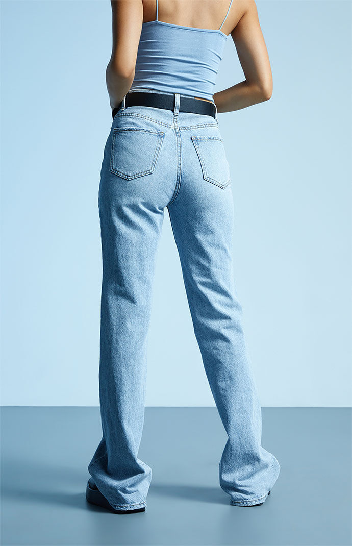 Pacsun Eco Light Blue High Waisted Bootcut Jeans | PacSun