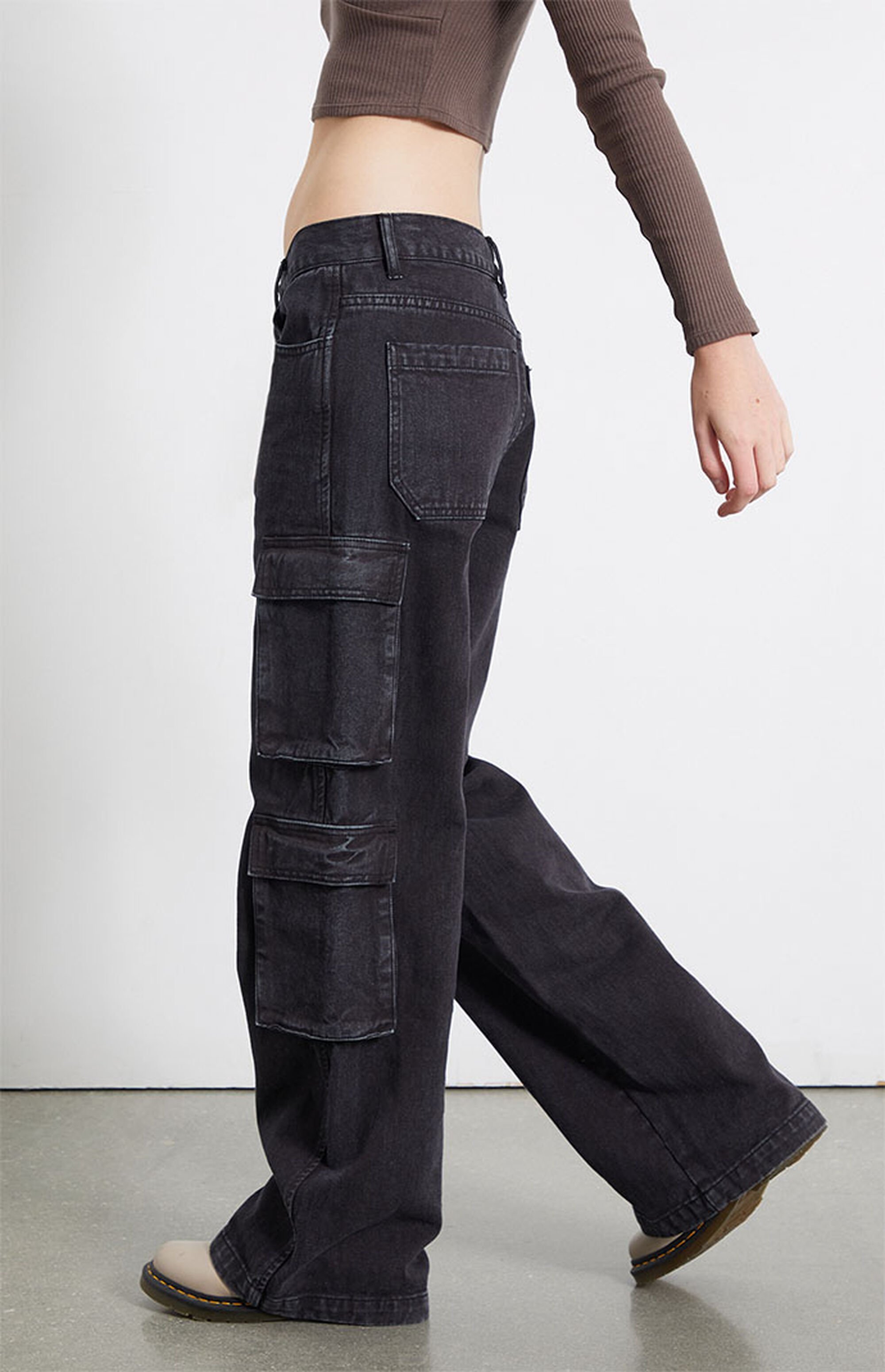 PacSun Black Baggy Cargo Pants PacSun