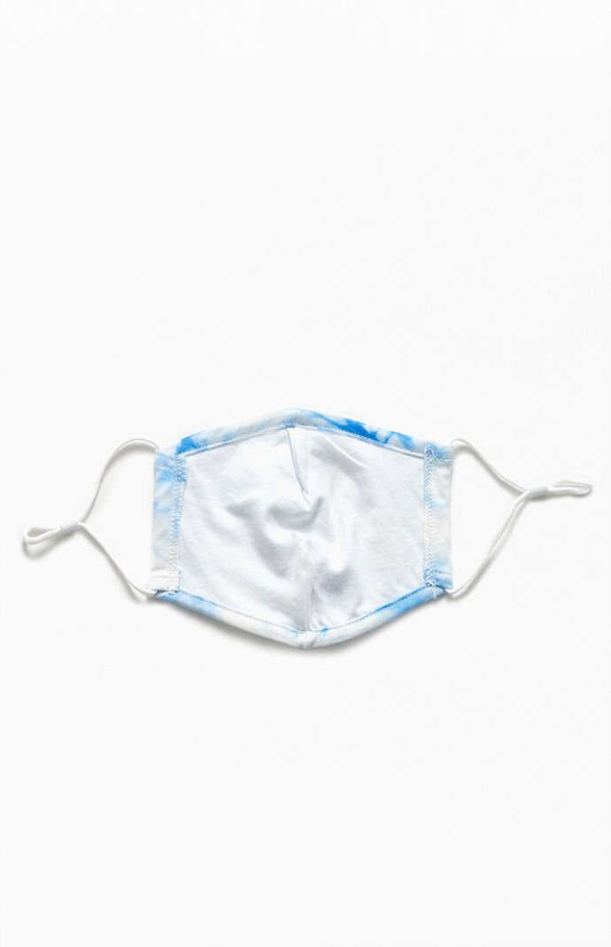 Blue Tie-Dyed Face Mask