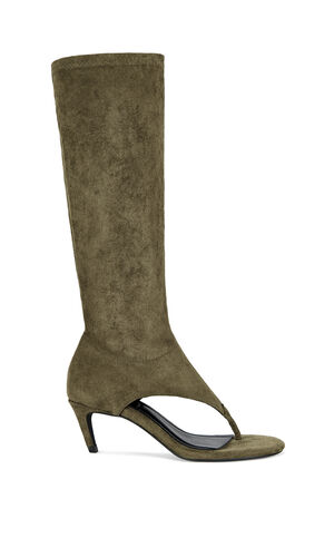 Women's Olive Faux Suede Cecile Stiletto Heels image number 1