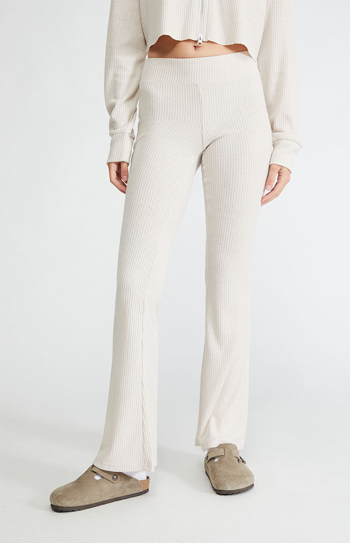 Ribbed sales flare pants
