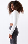 Long Sleeve Cozy One Shoulder Sweater Long Sleeve Cozy One Shoulder Sweater image number null
