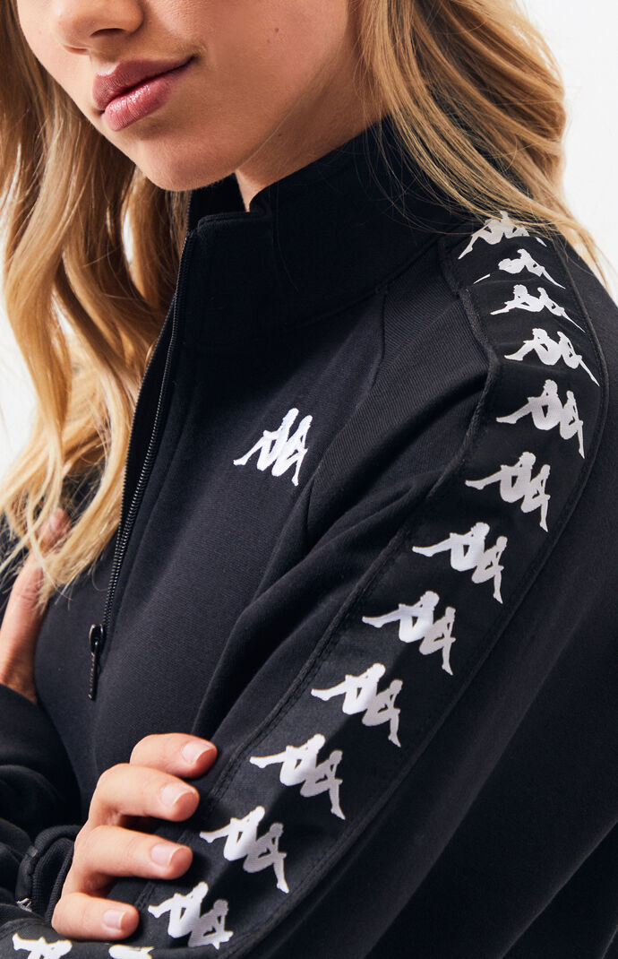 la hearts jersey taped half zip sweatshirt