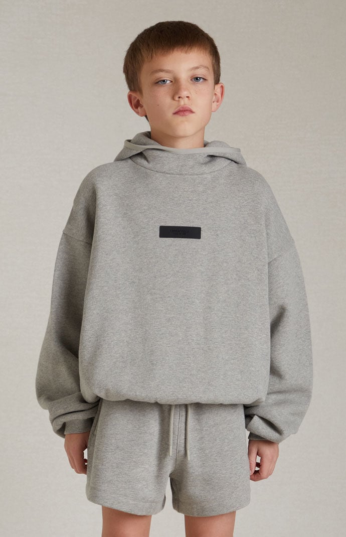 피오갓 에센셜 Fear of God Essentials Kids Dark Heather Oatmeal Hoodie