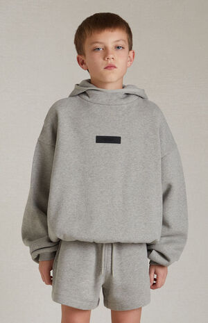 Essentials Dark Heather Oatmeal Hoodie image number 2
