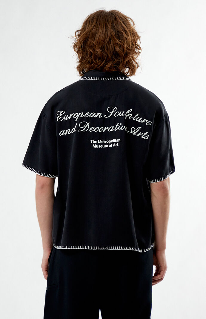 The Met x PacSun ESDA Chain Stitch Cropped Camp Shirt | PacSun