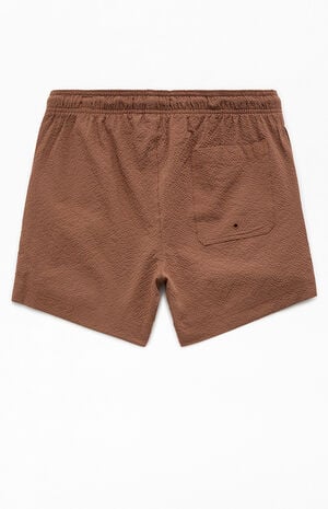 Sail Brown Seersucker 4.5'' Swim Trunks image number 2