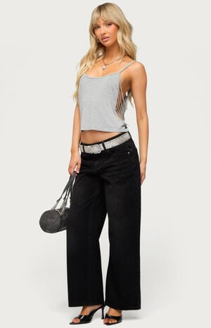 Donia Cutout Beaded String Tank Top image number 5