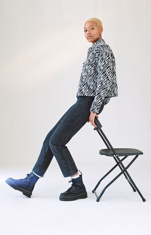 Eco Black Back Slash Dad Jeans image number 2