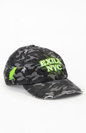 No Life Distressed Camo Dad Hat image number 2