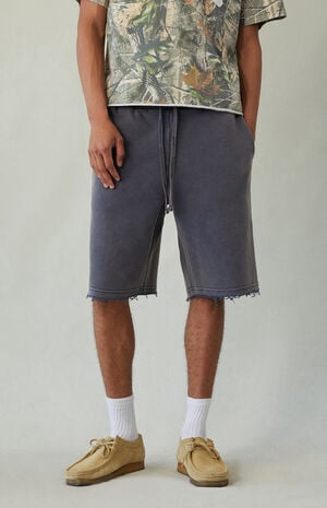 Grey Fleece Baggy Sweat Shorts