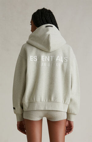Women's Heather Stone Classic Zip Up Hoodie image number 5