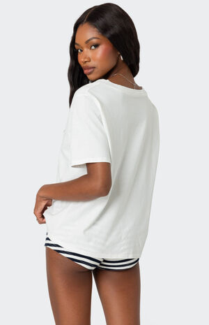 Loose Fit v Neck T-Shirt image number 5