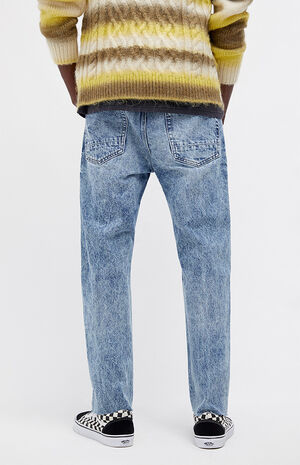 Medium Indigo Ripped Straight Jeans image number 3