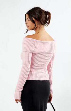 Calista Fold-Over Off-The-Shoulder Sweater image number 4
