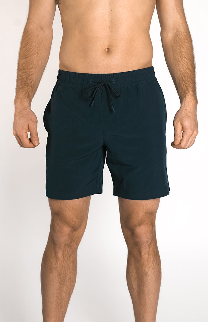 Navy Recycled Seeker 17.5" Swim Trunks