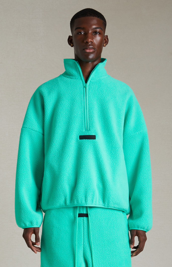 Fear of god essentials top polar fleece half zipper pullover