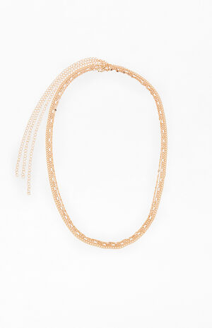 Aria Metal Layered Belly Chain image number 3