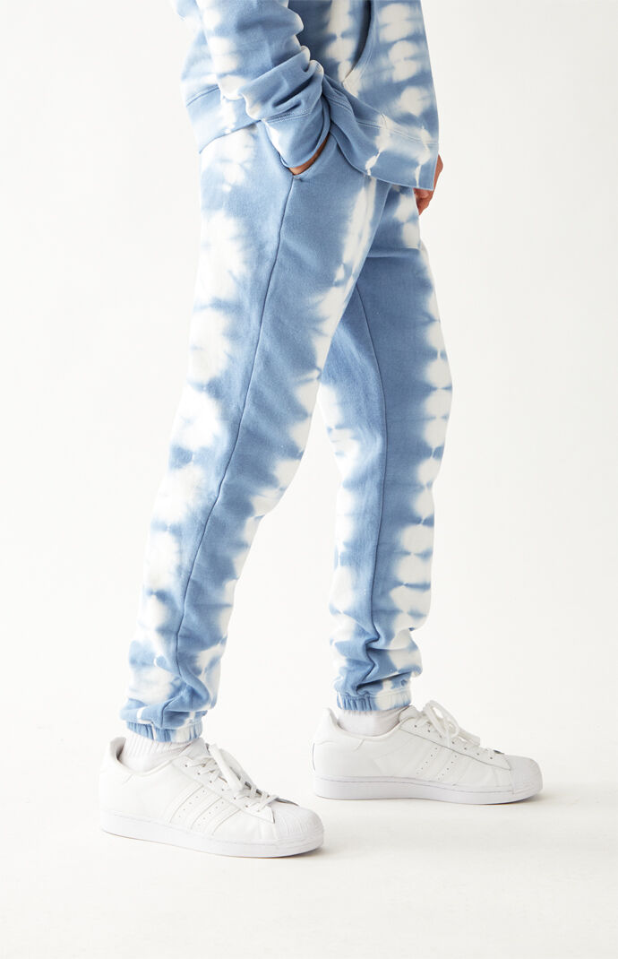 Blue tie online dye sweatpants pacsun
