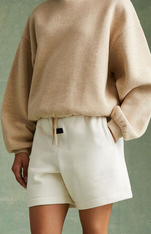 Essentials Cloud Dancer Sweat Shorts image number 4