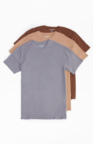 3 Pack Grey & Brown Regular T-Shirts image number 2