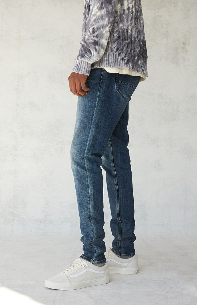 Pacsun stacked skinny cheap moto black jeans