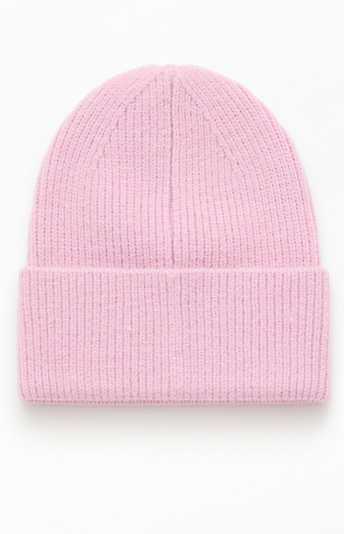 Pacsun Pink Ribbed Beanie