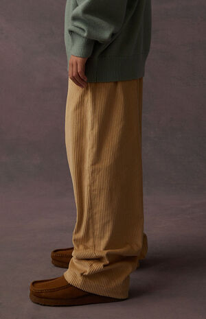 Sand Corduroy Relaxed Trousers image number 4