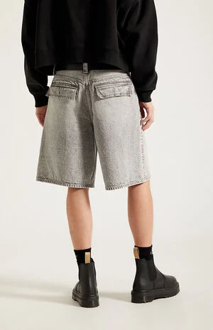 Parker&nbsp;Baggy Denim Shorts&nbsp;Gray Wash image number 5