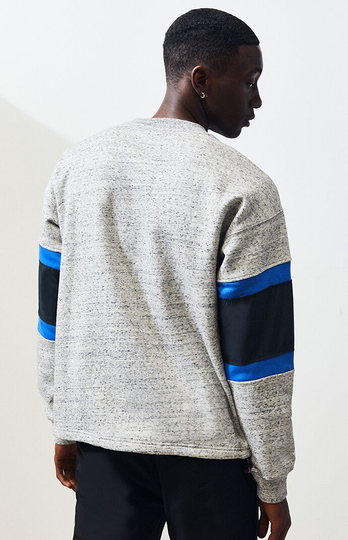 Mixed Media Ripstop Crew Neck Sweatshirt