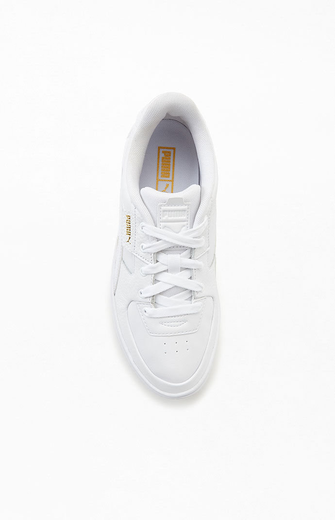 Puma blanche deals et doree