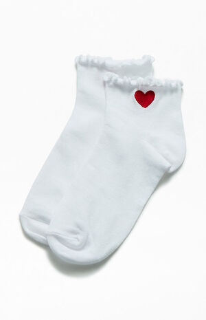 Ruffle Heart Socks image number 1