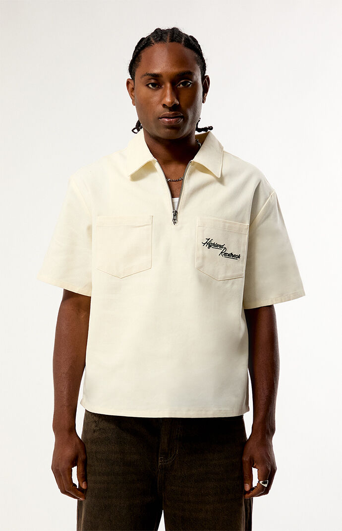 The Crema Club ZIP UP SHORT SLEEVE スケーター Pacsun Club Quarter Zip Shirt | Pacsun