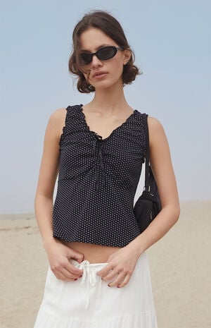 Black Polka Dot Malena Top