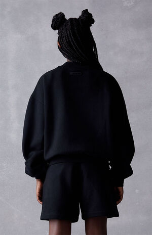 Essentials Jet Black Sweat Shorts image number 4