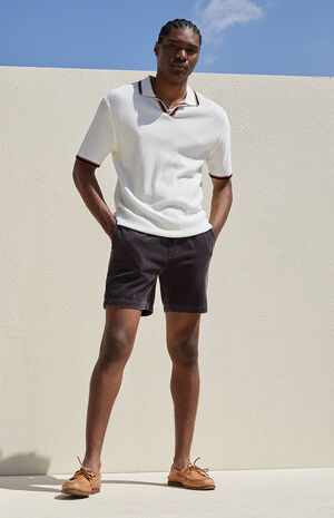 Black Corduroy Volley Shorts image number 2