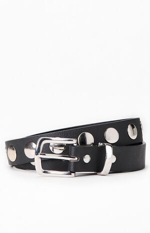 Faux Leather Grommet Belt image number 1