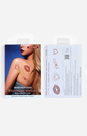 XOXO Kisses Rhinestone Temporary Tattoo Set image number 4