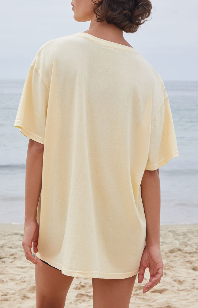 John Galt Yellow Basic Oversized T-Shirt