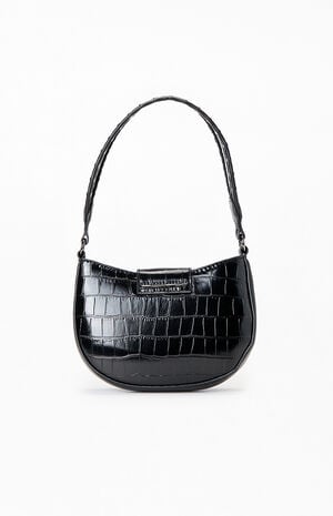 Faux Leather Mini Studded Buckle Shoulder Bag image number 3