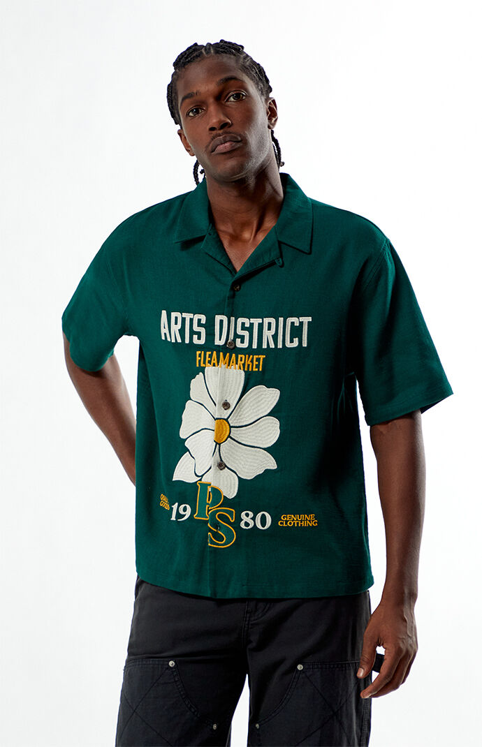 Pacsun Arts District Flea Market Resort Oversized Camp Shirt