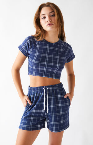 Plaid Raglan T-Shirt Plaid Raglan T-Shirt image number null
