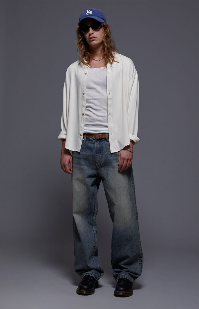 FIELD OF STUDY by Pacsun Dylan Baggy Jeans Medium Blue