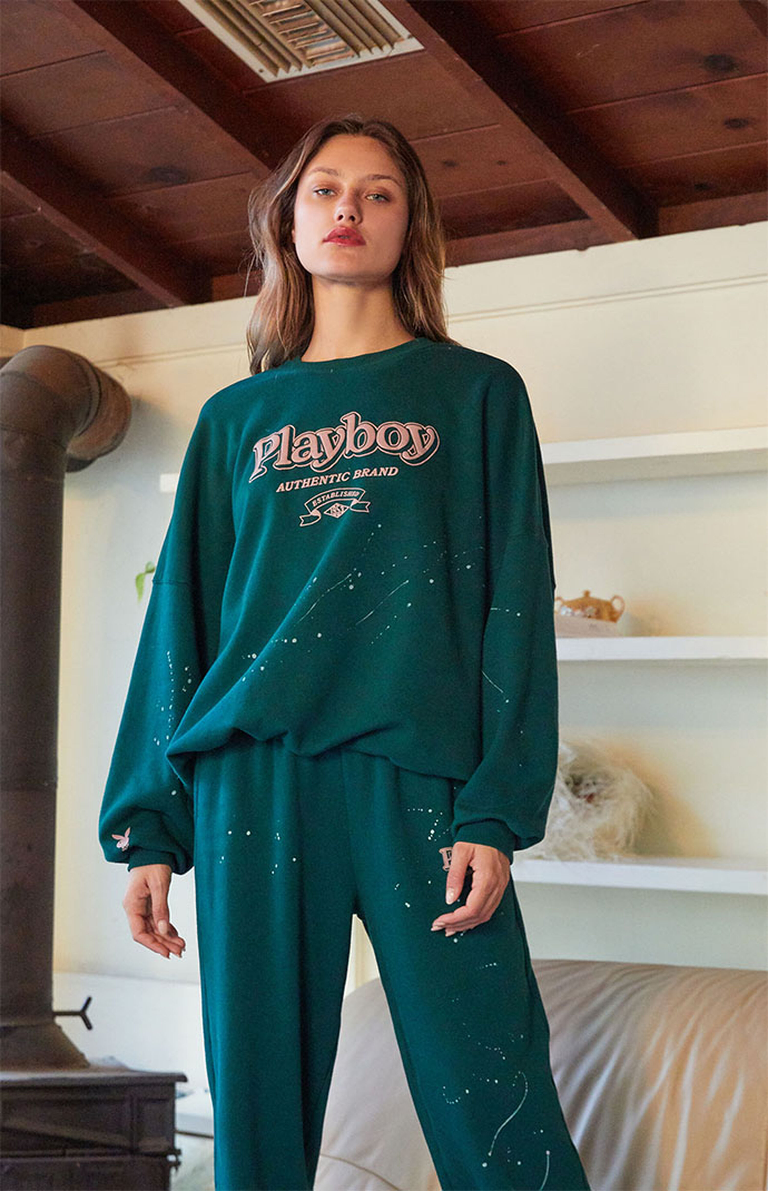 Playboy By PacSun Authentic Crew Neck Sweatshirt PacSun